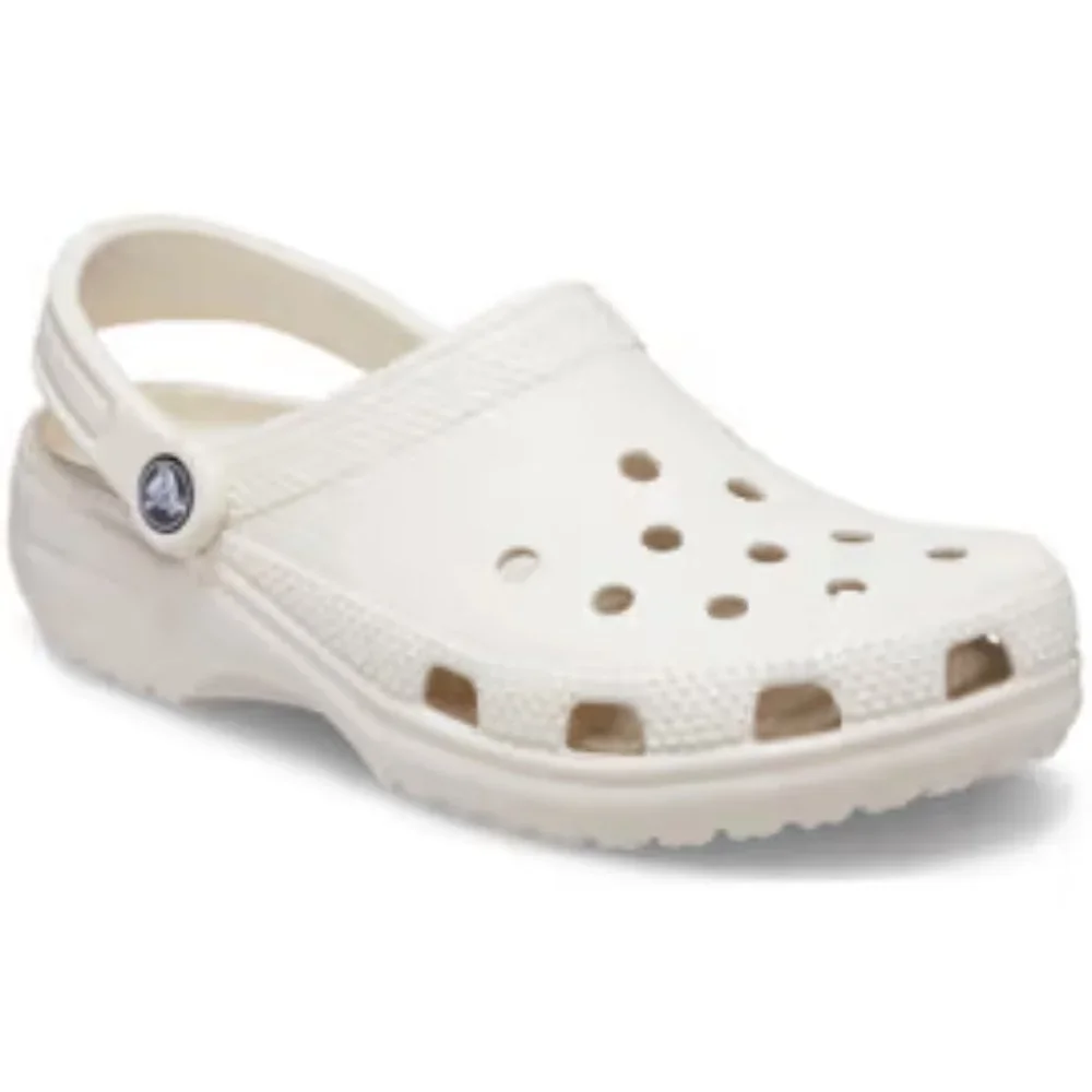 Crocs‎ Boy's White Classic Breathe Adjustable Slip On Casual Clogs Size 8